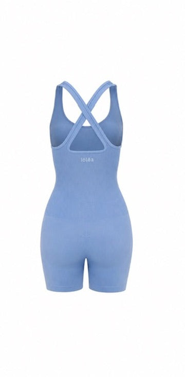 MAVİ PUSH UP SEAMLESS ŞORT TULUM