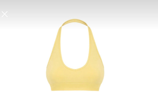 SARI  DİKİŞSİZ  HALTER  YAKA SPOR  BÜSTİYER